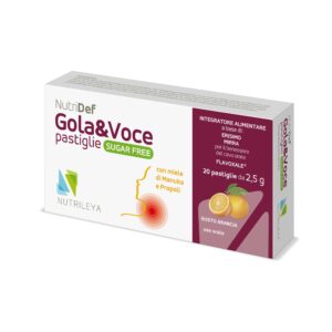 NutriDef Gola & Voce pa sheqer – pastile me shije portokalli për fyt dhe zë, me efekt qetësues dhe mbrojtës