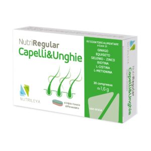 NutriRegular Capelli & Unghie – Suplement për forcimin e flokëve dhe thonjve me biotinë dhe zink.