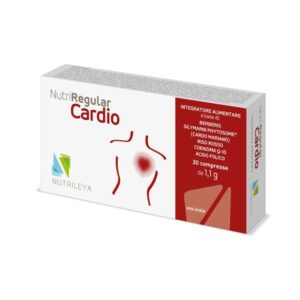 NutriRegular Cardio – suplement natyral për shëndetin e zemrës dhe qarkullimin e gjakut, me Koenzimë Q10 dhe ekstrakte bimore.