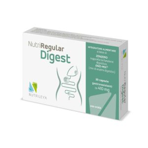 NutriRegular Digest – suplement natyral për tretje të shëndetshme, me enzima dhe përbërës bimore që mbështesin funksionin e sistemit tretës.