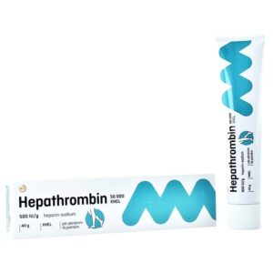 Hepathrombin Xhel 500 IU/g për lehtësimin e dhimbjeve muskulore dhe ënjtjeve.