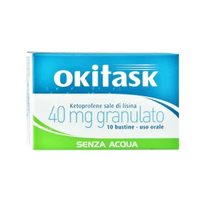 Okitask 40 mg bustinë – bar kundër dhimbjes që tretet në gojë, me veprim të shpejtë.