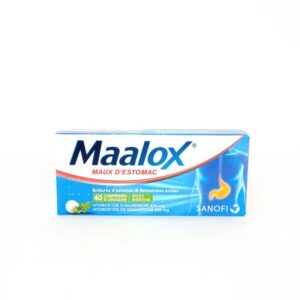 Maalox – 40 tableta antacide për urth dhe aciditet, në formë përtypëse me shije mente dhe efekt neutralizues të menjëhershëm.
