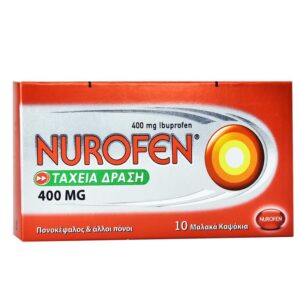 Kuti e Nurofen 400 mg tableta për dhimbje të forta dhe temperaturë