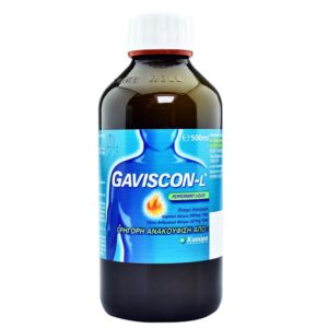 Gaviscon-L Mente 500ml – Solucion oral për refluks acid dhe urth, me shije mente dhe veprim mbrojtës të menjëhershëm.