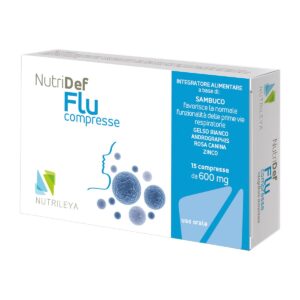 NutriDef Flu Tablet – suplement i fuqishëm me vitaminë C, zink dhe echinacea për forcimin e imunitetit dhe lehtësimin e simptomave të ftohjes dhe gripit.