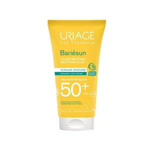 Uriage Bariésun Matifying Fluid SPF50+ – mbrojtje shumë e lartë nga dielli për lëkurë mikse dhe të yndyrshme. Efekt mat, teksturë e lehtë, pa yndyrë.