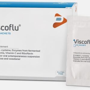 Pharmaline Viscoflu Bustina – suplement për rrugët e frymëmarrjes, me efekt mukolitik dhe imunitet për ftohje, grip dhe bronshite.