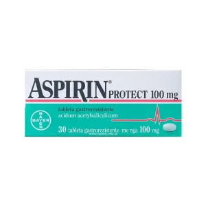 Aspirin Protect 100 mg – tabletë me shtresë gastrorezistente për parandalimin e infarktit dhe mpiksjes së gjakut.