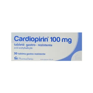 Cardiopirin 100 mg – aspirinë për parandalimin e infarktit dhe goditjeve në tru, mbrojtje kardiovaskulare dhe reduktim të rrezikut të mpiksjes së gjakut.