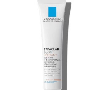 La Roche-Posay Effaclar Duo+ Unifiant – trajtim anti-akne dhe unifikues i tonit të lëkurës, ndihmon në pastrimin dhe matifikimin e lëkurës së yndyrshme dhe me prirje për akne.