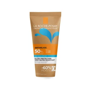 La Roche-Posay Anthelios Wet Skin SPF 50+ – mbrojtje diellore për lëkurën e lagur, SPF 50+ për mbrojtje afatgjatë nga dielli, e papërshkueshëm nga uji.