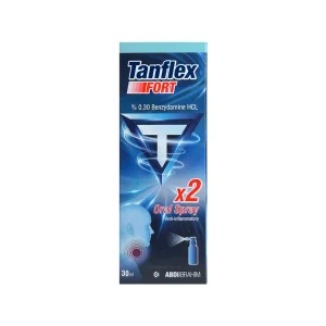 Tanflex Fort – spray për gojë dhe fyt me veprim antiseptik dhe kundër dhimbjes. Ideal për fyt të irrituar, inflamacion dhe afta.