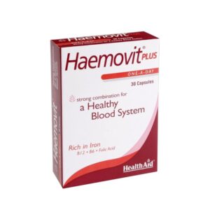 Heamovit Plus Health Aid – 30 kapsula për forcimin e imunitetit dhe mbështetje të energjisë, pasur me hekur dhe vitamina.